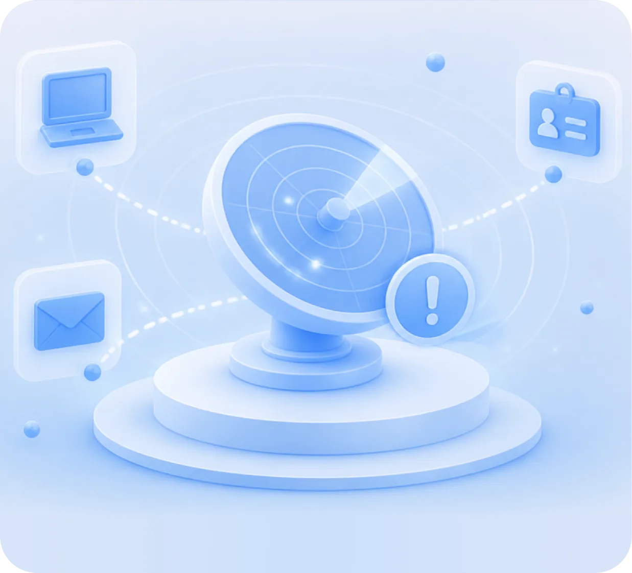 Illustration: Radar zur Bedrohungserkennung mit Microsoft Defender