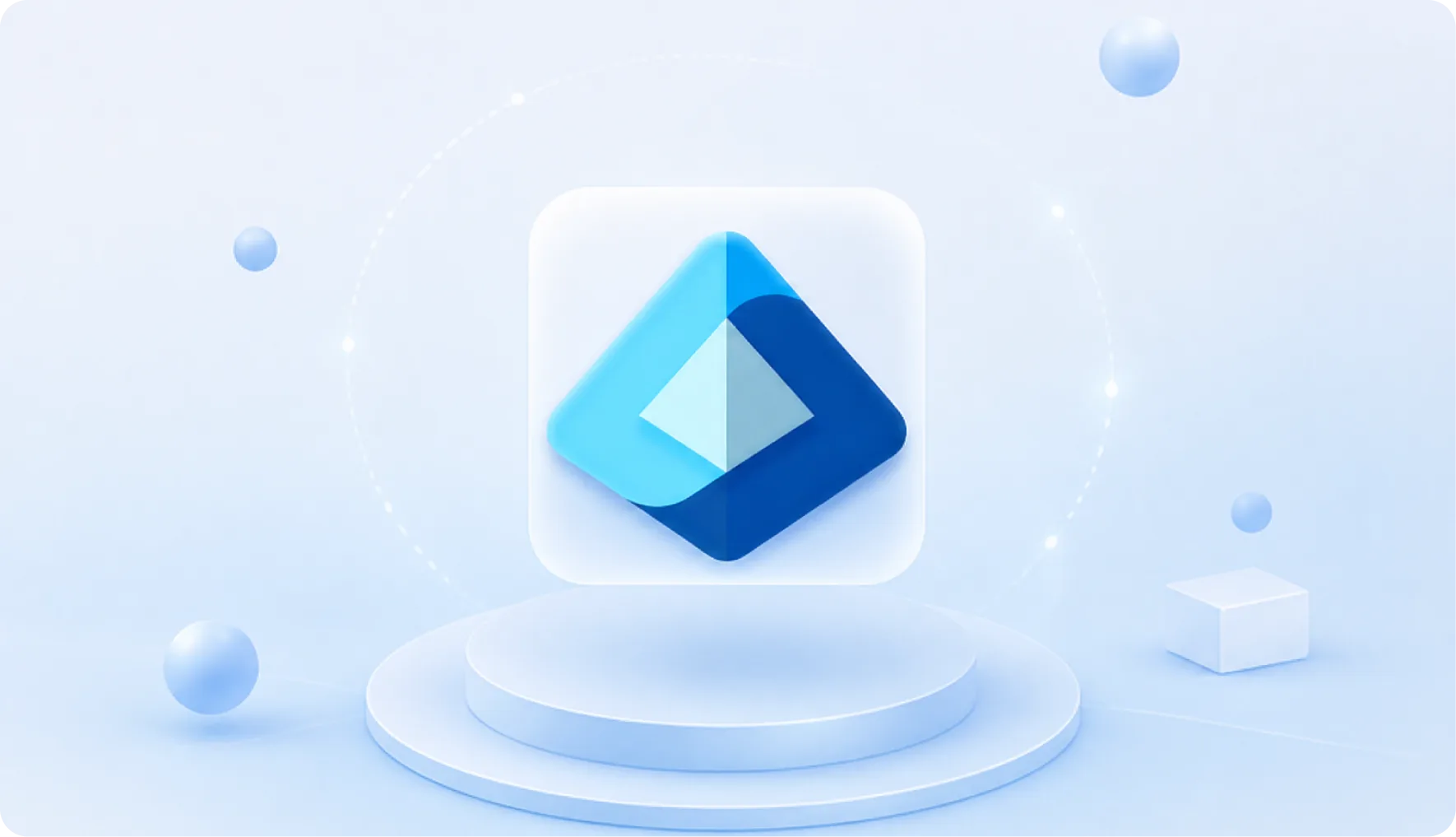 Illustration: Entra-ID-Symbol auf einer Plattform